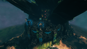 Вход в Infested Citadel среди тумана Mistlands