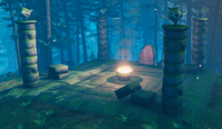 Алтарь призыва The Elder между каменными столбами в Black Forest